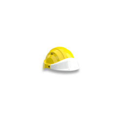 CASQUE "ORIZON" JAUNE VISIERE BLANCHE