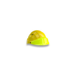 CASQUE "ORIZON" JAUNE VISIERE FLUO JAUNE AVEC LUNETTE