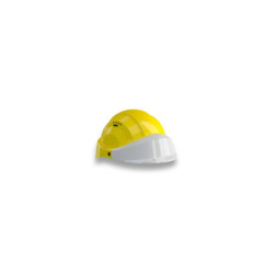CASQUE "ORIZON" JAUNE VISIERE GRISE