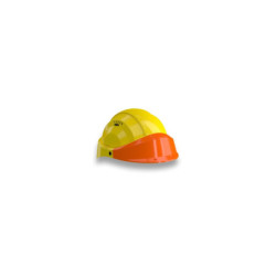 CASQUE "ORIZON" JAUNE VISIERE ORANGE