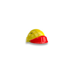 CASQUE "ORIZON" JAUNE VISIERE ROUGE