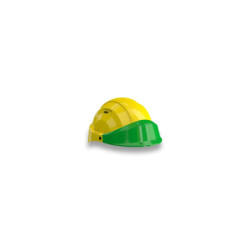 CASQUE "ORIZON" JAUNE VISIERE VERTE