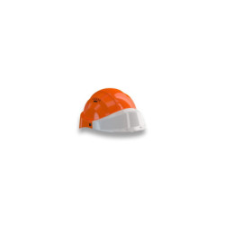 CASQUE "ORIZON" ORANGE VISIERE GRISE