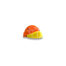 CASQUE "ORIZON" ORANGE VISIERE JAUNE