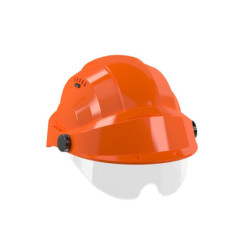 CASQUE "ORIZON" ORANGE VISIERE ORANGE AVEC LUNETTE