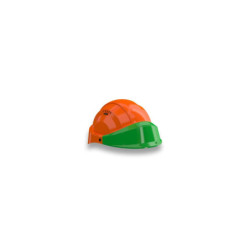 CASQUE "ORIZON" ORANGE VISIERE VERTE