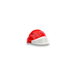CASQUE "ORIZON" ROUGE VISIERE BLANCHE