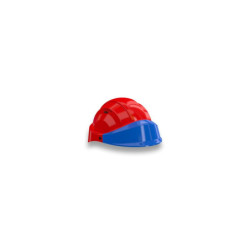 CASQUE "ORIZON" ROUGE VISIERE BLEUE