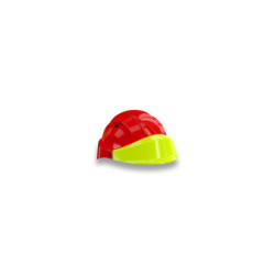 CASQUE "ORIZON" ROUGE VISIERE FLUO JAUNE