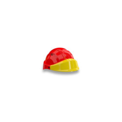 CASQUE "ORIZON" ROUGE VISIERE JAUNE
