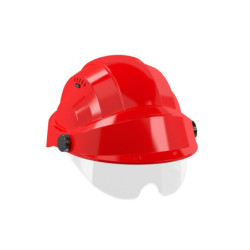 CASQUE "ORIZON" ROUGE VISIERE ROUGE AVEC LUNETTE