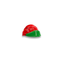 CASQUE "ORIZON" ROUGE VISIERE VERTE