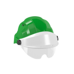 CASQUE "ORIZON" VERT VISIERE BLANCHE AVEC LUNETTE