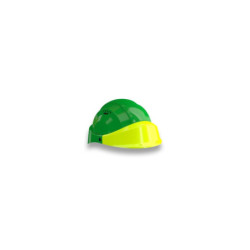 CASQUE "ORIZON" VERT VISIERE FLUO JAUNE