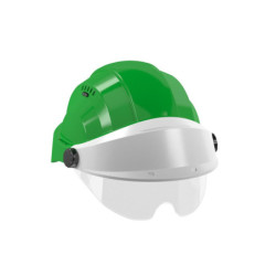 CASQUE "ORIZON" VERT VISIERE GRISE AVEC LUNETTE