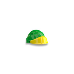 CASQUE "ORIZON" VERT VISIERE JAUNE