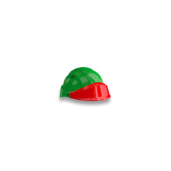 CASQUE "ORIZON" VERT VISIERE ROUGE