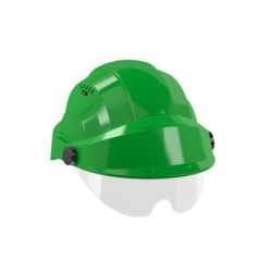 CASQUE "ORIZON" VERT VISIERE VERTE AVEC LUNETTE