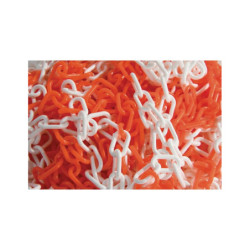 CHAINE PLASTIQUE ROUGE/BLANCHE Nø6 (ML)