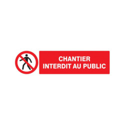 CHANTIER INTERDIT AU PUBLIC 200x52mm