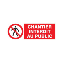 CHANTIER INTERDIT AU PUBLIC 330x200mm (PP ALVEOLAIRE)