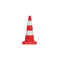 CONE PLASTIQUE FLUO 50CM PVC 1,100KG