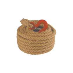 CORDE A POULIE CHANVRE DIAM.20MM L.25M