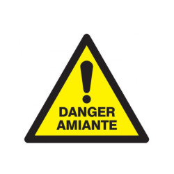 DANGER AMIANTE 100x100x100mm
