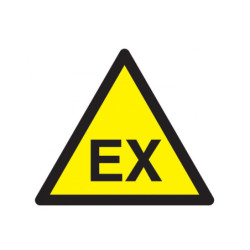 DANGER ATMOSPHERE EXPLOSIVE 100x100x100mm