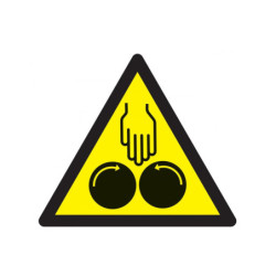 DANGER D'ECRASEMENT SOUS CYLINDRE 100x100x100mm
