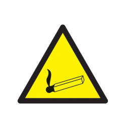 DANGER FLAMME NUE MATIERE INFLAMMABLE 100X100X100mm
