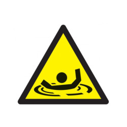 DANGER RISQUE DE NOYADE 100x100x100mm