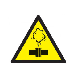 DANGER VAPEUR CHAUDE 100x100x100mm