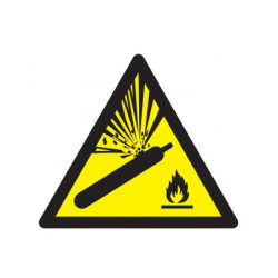 DANGER, BOUTEILLE PRESSURISEE 100x100x100mm
