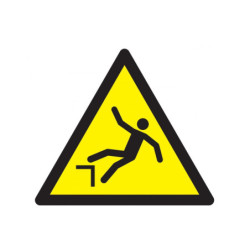 DANGER, CHUTE AVEC DENIVELLATION 100x100x100mm