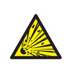 DANGER, MATIERES EXPLOSIVES 100X100X100mm
