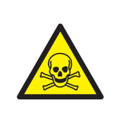 DANGER, MATIERES TOXIQUES 100x100x100mm