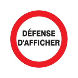 DEFENSE D'AFFICHER D.420mm