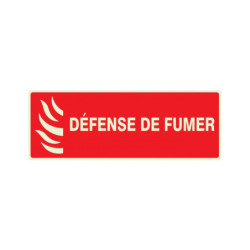 DEFENSE DE FUMER (INCENDIE) LUMINESCENT 330x200mm