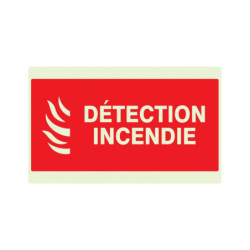 DETECTION INCENDIE LUMINESCENT 330x200mm