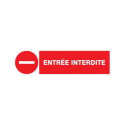 ENTREE INTERDITE 330x75mm