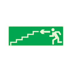 ESCALIER DESCENDANT A GAUCHE LUMINESCENT 330x200mm