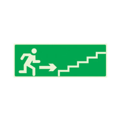 ESCALIER MONTANT A DROITE LUMINESCENT 330x200mm