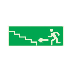 ESCALIER MONTANT A GAUCHE LUMINESCENT 330x75mm