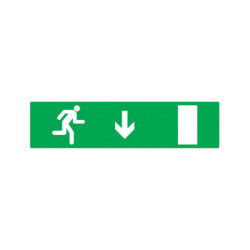 EVACUATION SORTIE BAS DROITE 200x52mm