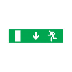 EVACUATION SORTIE BAS GAUCHE 330x120mm