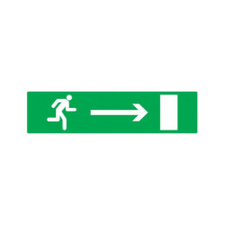 EVACUATION VERS SORTIE DROITE 330x200mm