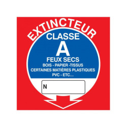EXTINCTEUR CLASSE A 200x200mm