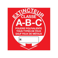EXTINCTEUR CLASSE A-B-C...