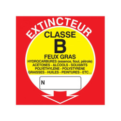 EXTINCTEUR CLASSE B 200x200mm